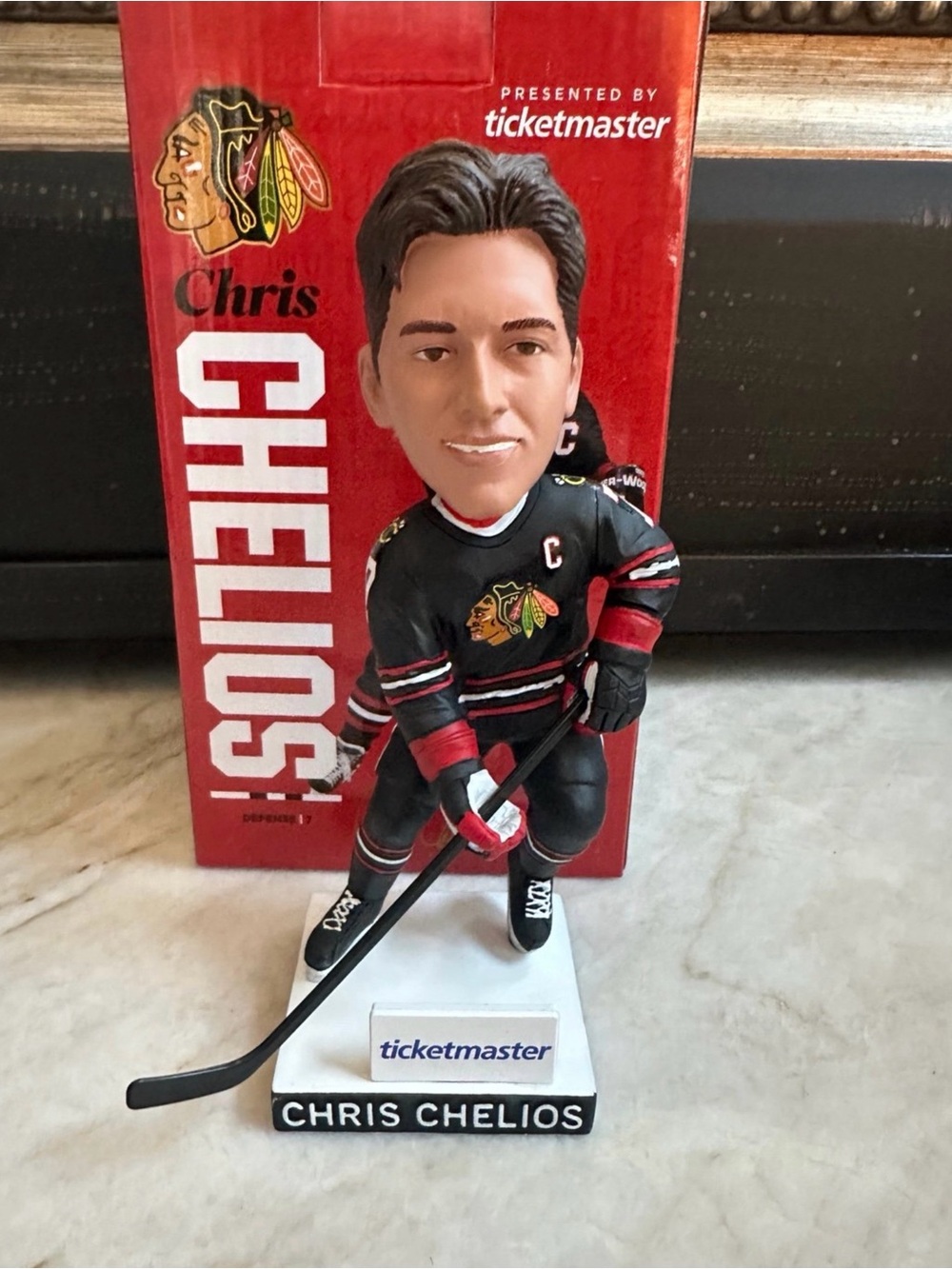Chris Chelios Chicago Blackhawks Bobblehead 2025 Centennial  New In Box NHL